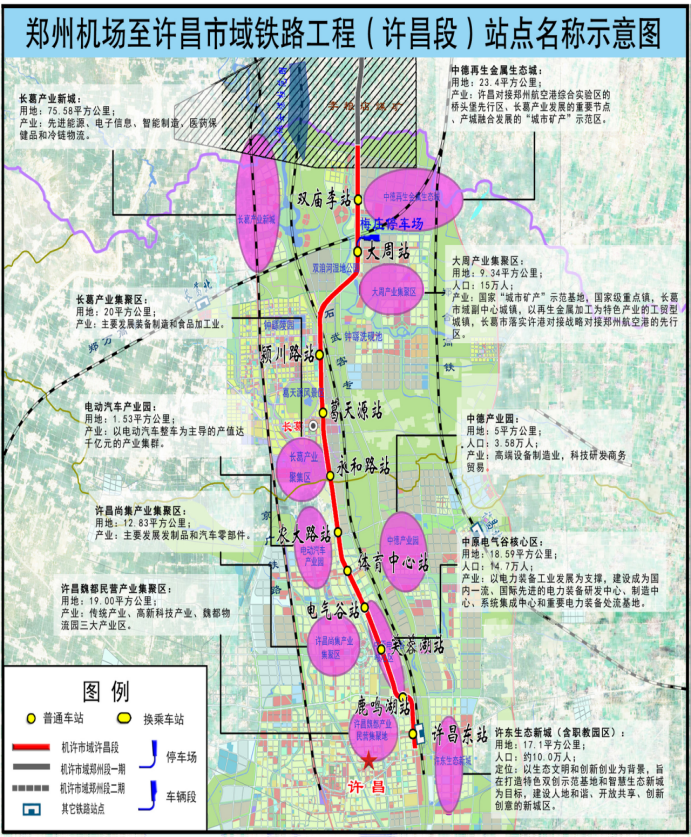 速看郑许市域铁路许昌段11个站点拟命名方案公示